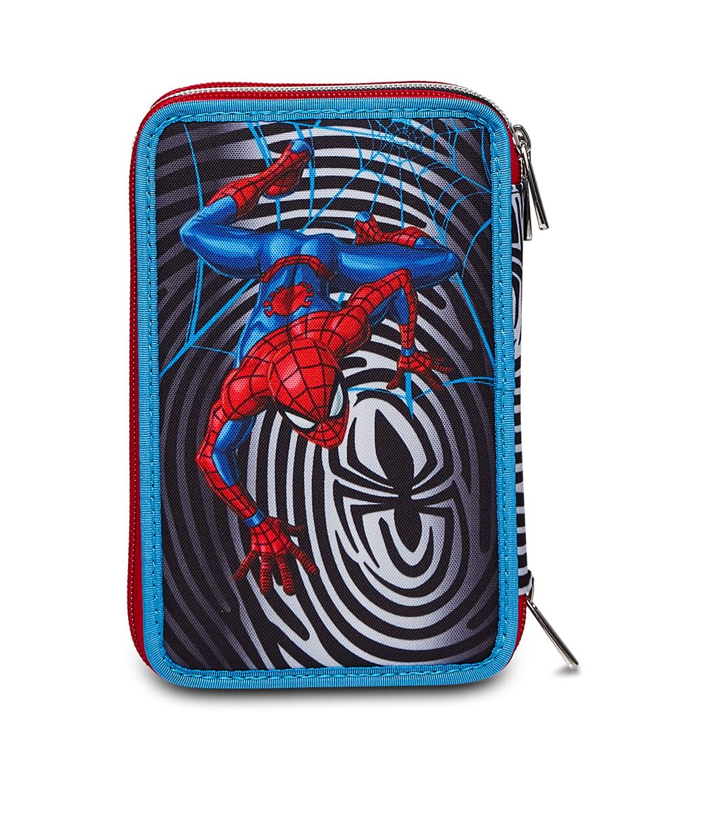 Seven Astuccio 3 Zip SPIDER-MAN THE GREATEST HEROE, Multicolore, Astuccio Attrezzato, Per bambini e ragazzi, Scuola & Tempo Libero, Prodotto ufficiale