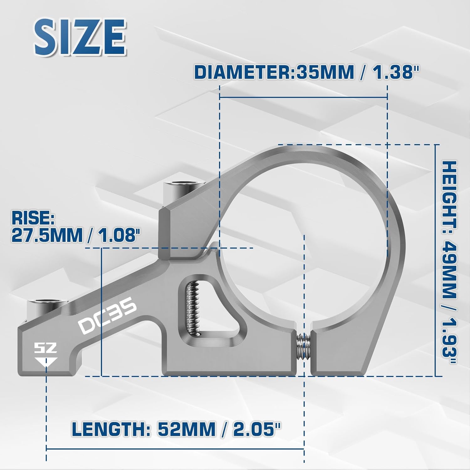 BUCKLOS Direct Mount Mountain Bike Stem 31.8mm 35mm Bar Clamp for Dual Crown Forks, 2 Pieces Lightweight Split Design MTB Stem for Downhill, All Mountain, Enduro, Freeride