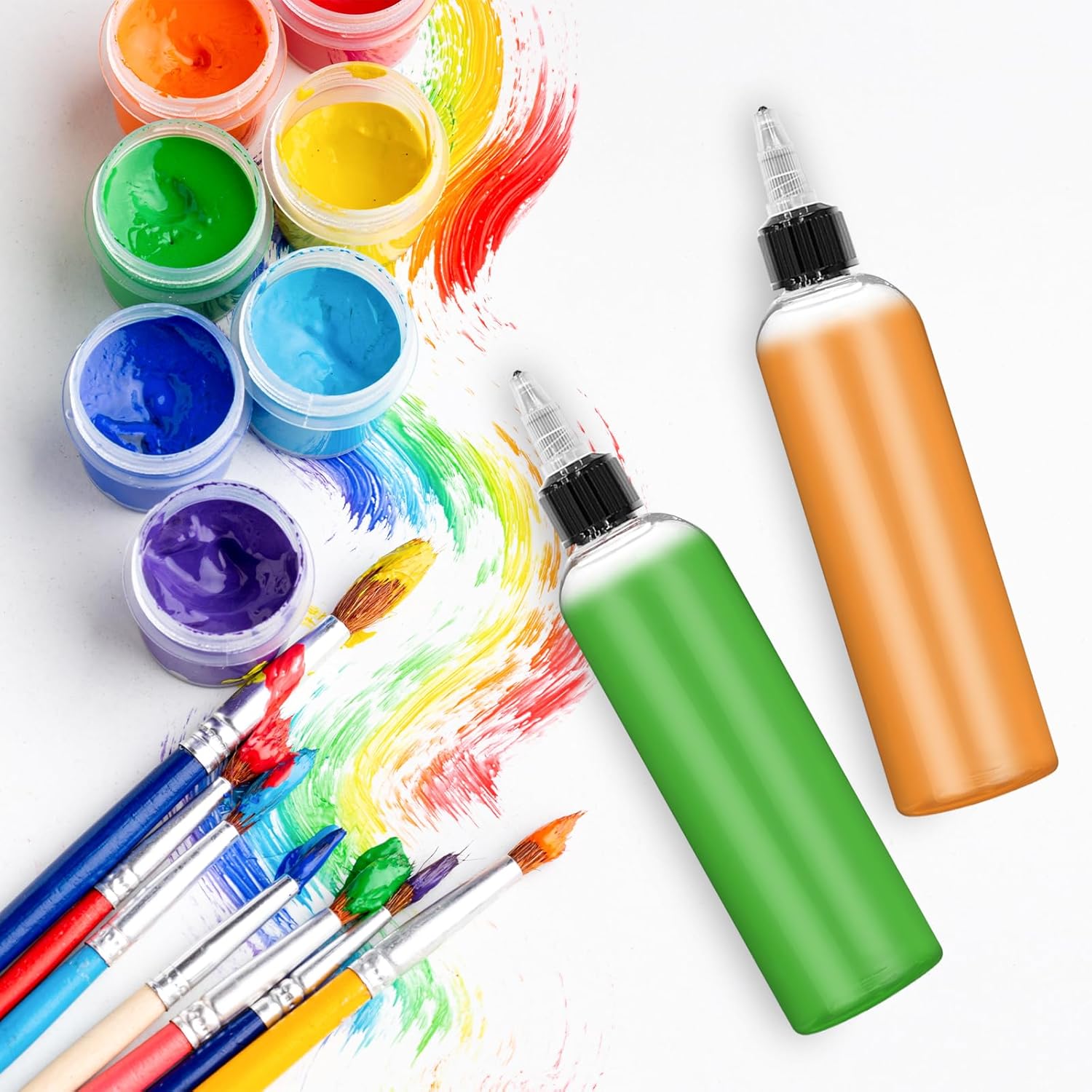 100 Pcs 4oz Squeeze Bottle, Hair Oil Bottles For Hair 4 Oz Plastic Squeeze Bottles Bulk Small SqueezeBottles For Liquids Plastic Bottles With Squeeze Top Condiment Squeeze Bottles 4 Oz - Image 6