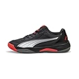 Men's Nova Court Pickleball Shoes, White-Black-Active Red, 9.5