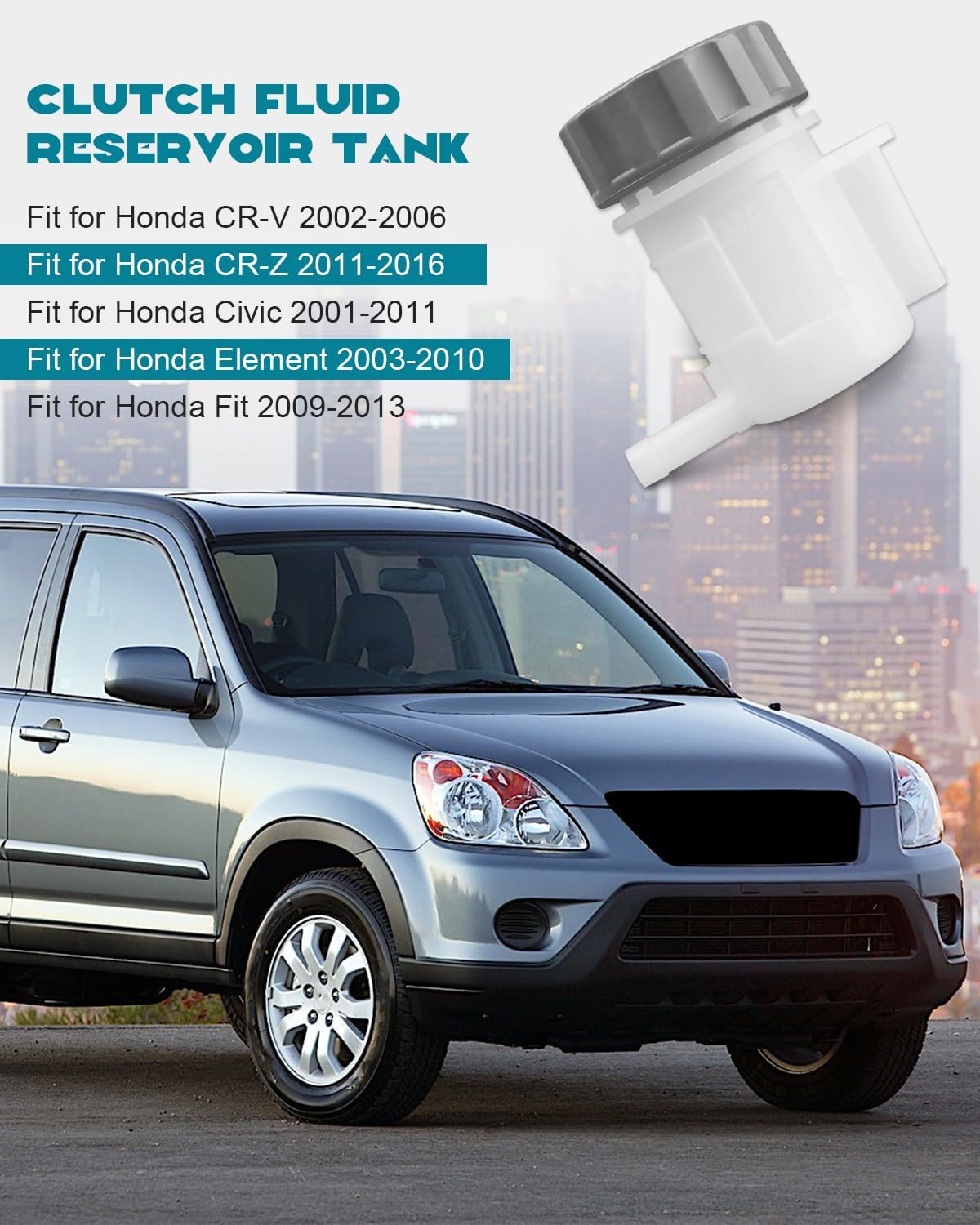 Clutch Fluid Reservoir Tank Fit for Honda CR-V CR-Z Civic Element FIT Repalce 46965-S5A-013