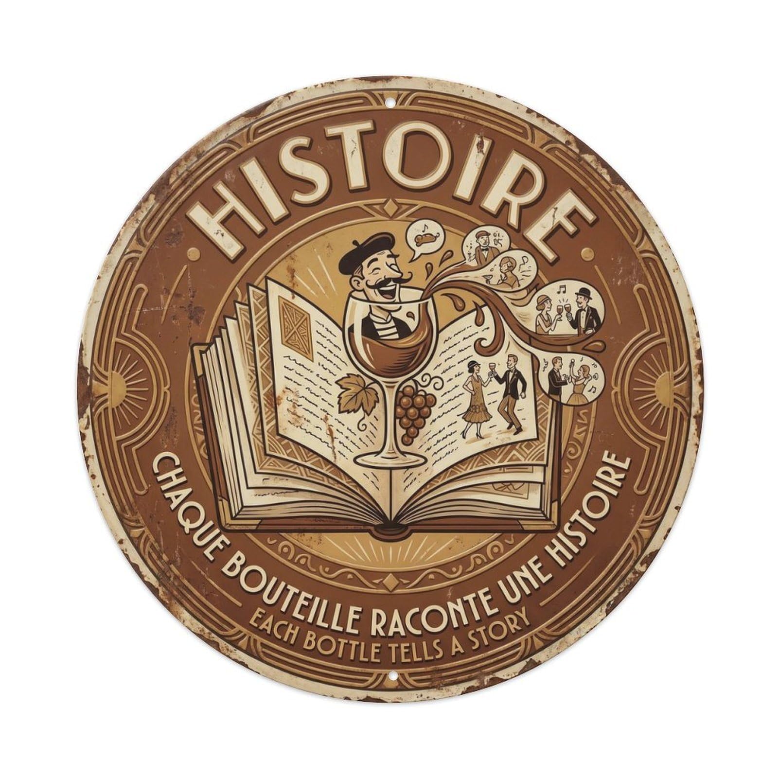 Story Humorous Tavern Story Vintage Metal Tin Sign Plaque Wall Decor for Cafe, Club Bar, Office, Garden Metal Poster 8x8Inch