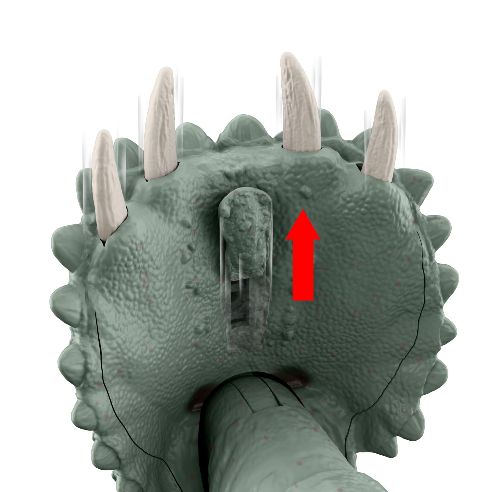 Mattel Jurassic World Gigantic Trackers Triceratops Dinosaurio de juguete con movimientos de ataque, +4 años (HTK79)