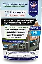 Drain Field Cleaner Tablets by Dr Pooper. Clears Septic Tanks and Drain Fields of Tough Clogs, Scum, Sludge AND Eliminates Odors FAST - Aerobic & Anaerobic Systems - Easy to Use, Just Flush.