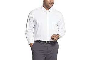 Men's Tall White Flex Collar Stretch Dress Shirt