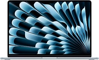 Apple 2025 MacBook Air 15.3-inch M4 Laptop: 16GB RAM, 256GB SSD, Sky Blue, Apple Intelligence, 18hr Battery