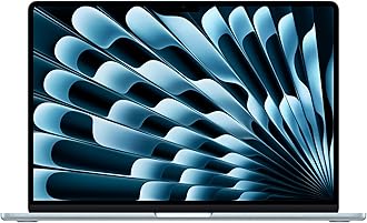 - 2025 MacBook Air 15-inch Laptop with M4 chip: Built for Apple Intelligence, 15.3" Liquid Retina Display, 16GB Unified Memory, 512GB SSD Storage, 12MP Center Stage Camera, Touch ID, Sky Blue
