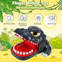 Vista 3 de Juguete para morder, juego de juguetes de dientes de cocodrilo, novedoso juguete de mordida de dedo de boca de cocodrilo, juguete divertido
