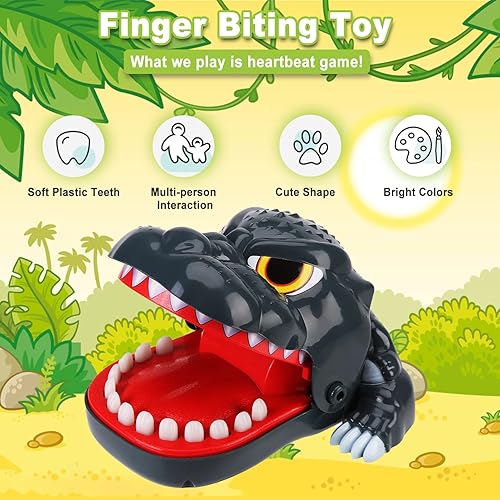 Miniatura 3 de Juguete para morder, juego de juguetes de dientes de cocodrilo, novedoso juguete de mordida de dedo de boca de cocodrilo, juguete divertido