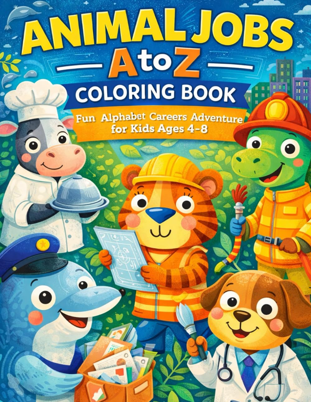 Animal Jobs A to Z Coloring Book: Fun Alphabet Careers Adventure for Kids Ages 4–8 (Little Explorers Coloring Series)