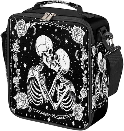 Miniatura 37 de Lonchera con diseño de unicornio y galaxia arcoíris para niños y niñas, bolsa de almuerzo aislada con correa ajustable para el hombro, reutilizable,