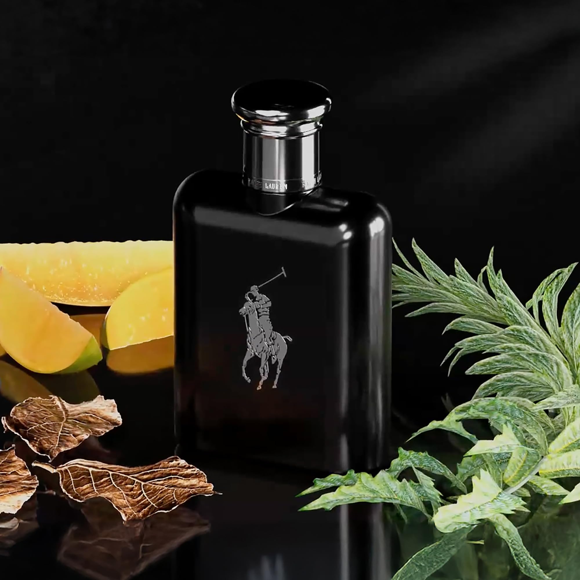 Ralph Lauren Polo Black Eau de Toilette für Herren, holzig-aromatischer Duft mit Patchouli & Mango, für moderne Männer, 75 ml