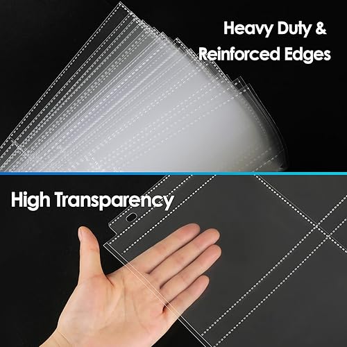 Miniatura 4 de MaxGear - Juego de 60 fundas para fotos 4x6 para carpeta de 3 anillos (360 imágenes), protectores de página de archivo resistentes, páginas de