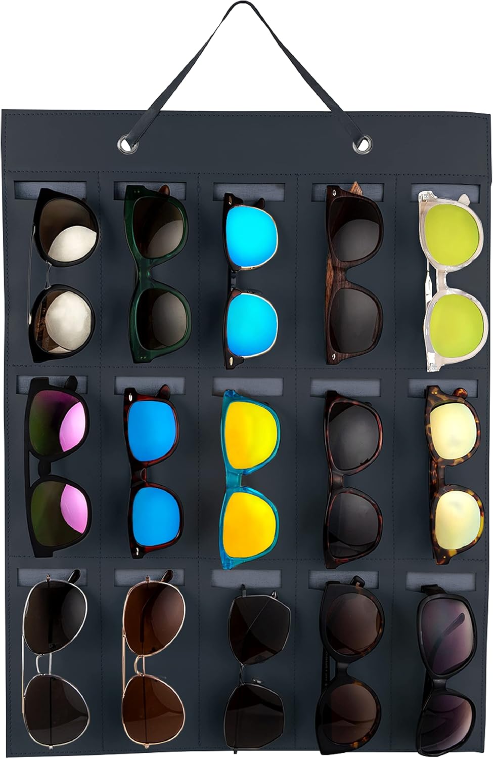 Sunnies Spot! Leather Hanging Glasses Sunglass Wall Holder