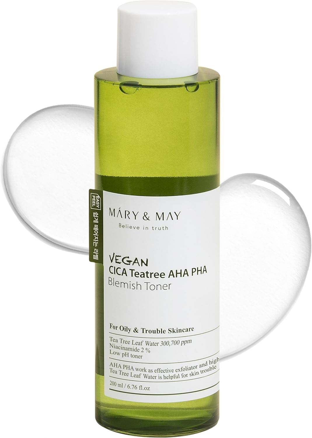 Mary&May Vegan CICA Tea Tree AHA PHA Toner 200ml