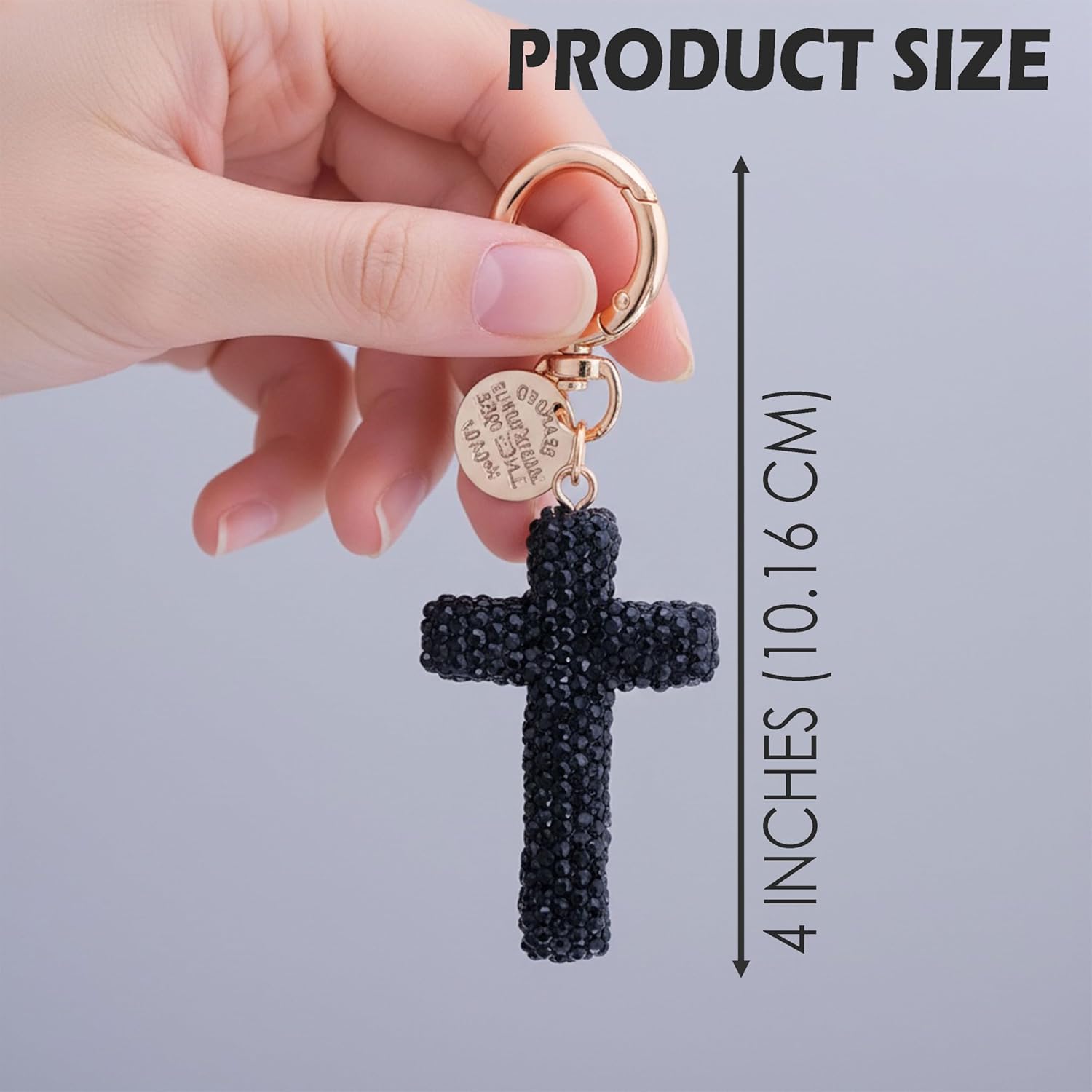 Rhinestone Cross Key Chain Religious Charms for Handbags Pendant Cute Crystal Birthday Jewelry Bag Keychain - Image 6