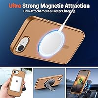 Vista 1385 de SUPFINE Funda magnética para iPhone 11 (compatible con MagSafe) (protección contra caídas de grado militar), translúcida mate a prueba de golpes