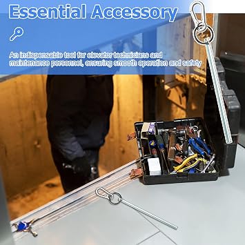 Half Moon Elevator Door Key with Metal Keyring for Elevator Door