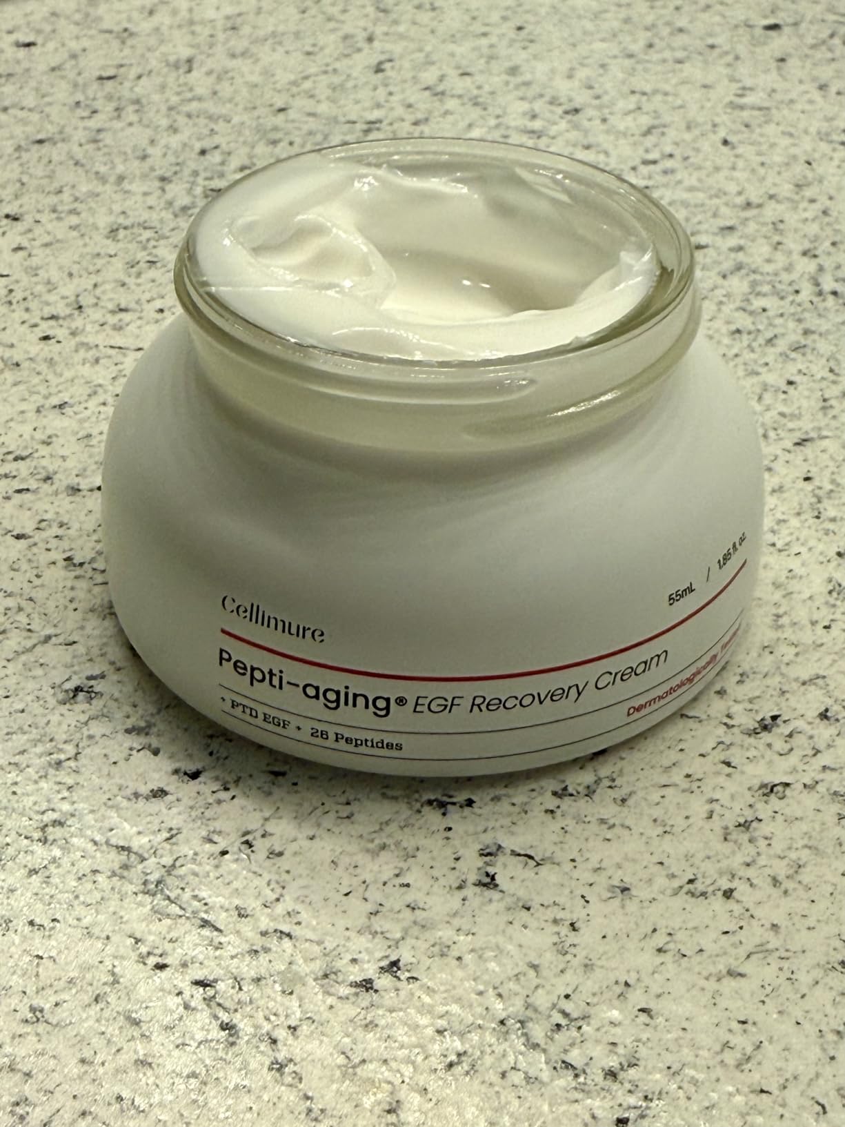 Cellimure Pepti-aging EGF Recovery Cream - Barrier Repair Face Moisturizer for Damaged Skin, Intensive Peptide Cream for Anti-Aging & Fine Lines, K-Beauty, 1.85 fl.oz