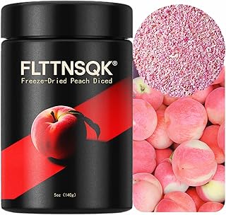Freeze-Dried Peach Diced, 140g/5oz Fruit Snacks with 1 Ingredients, No Sugar Added, Cube for Drink, Baking, Breakfast, Yogurt, Smoothies