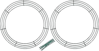 Sponsored Ad - Upstout Pack of 2 Wire Wreath Frame (14 Inch) with 10 Twist Ties – Round Metal Wreath Form for Crafts & Flo...