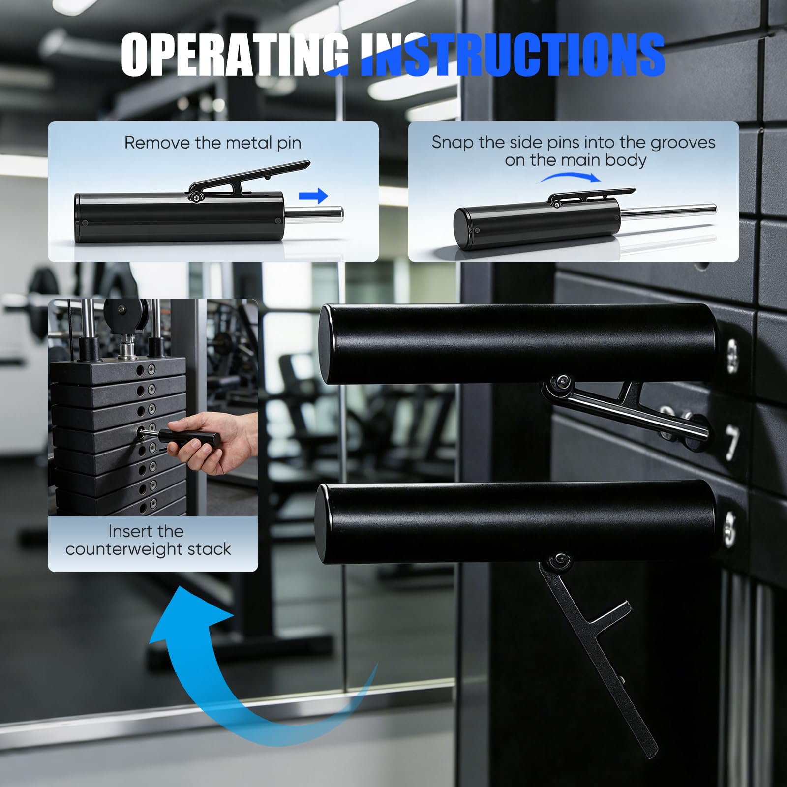 Perno per Pacco Pesi da Palestra,2 Set Perni di Ricambio per Drop Set Accessori per Loading Pin e Attrezzature per l'Allenamento della Forza