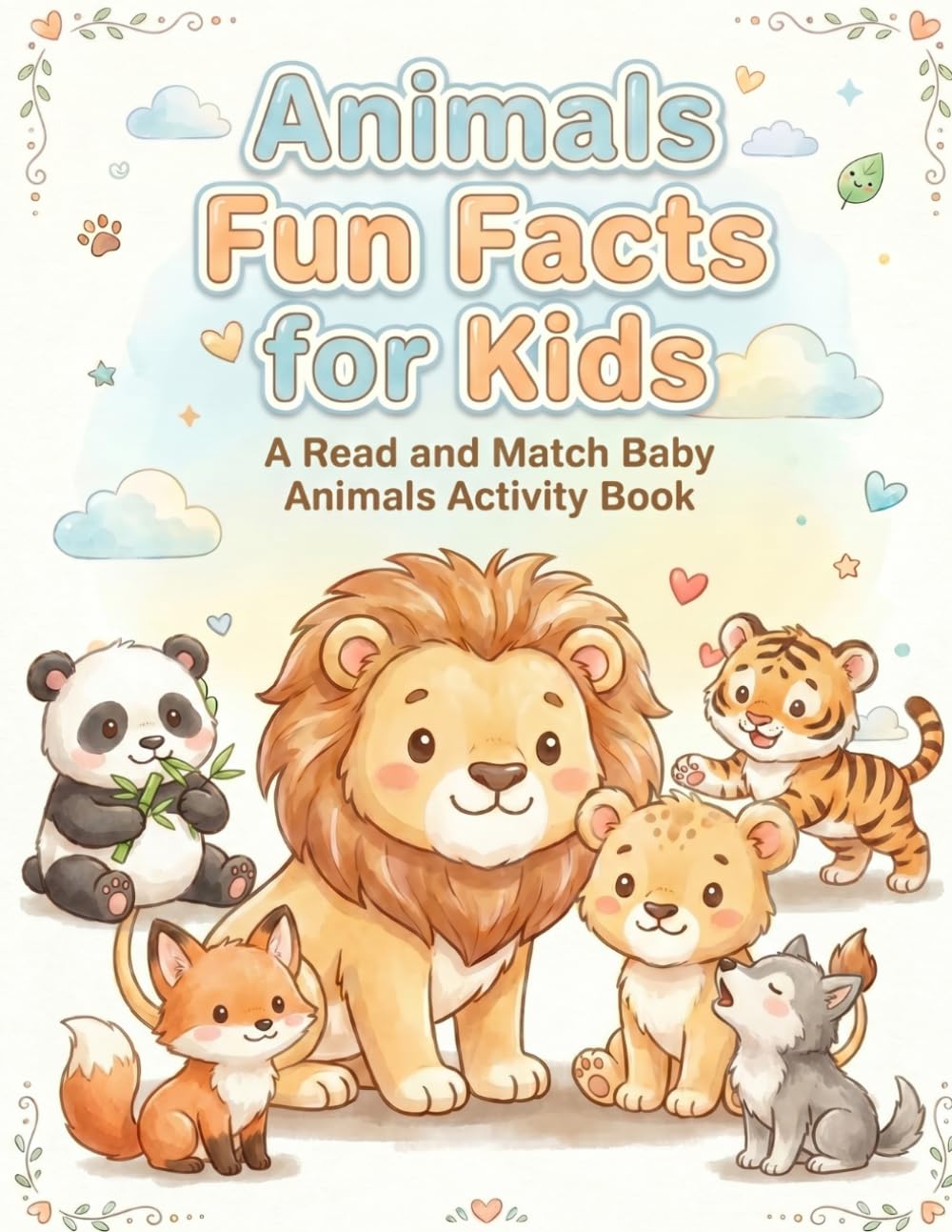 Animals Fun Facts for Kids: A Read and Match Baby Animals Activity Book with Educational Science, Habitats, and Interactive Wildlife Games for Toddlers and Preschoolers