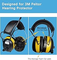 Vista 6 de PROHEAR GEP01 Almohadillas de gel para oídos (actualizadas) para auriculares 3M PELTOR