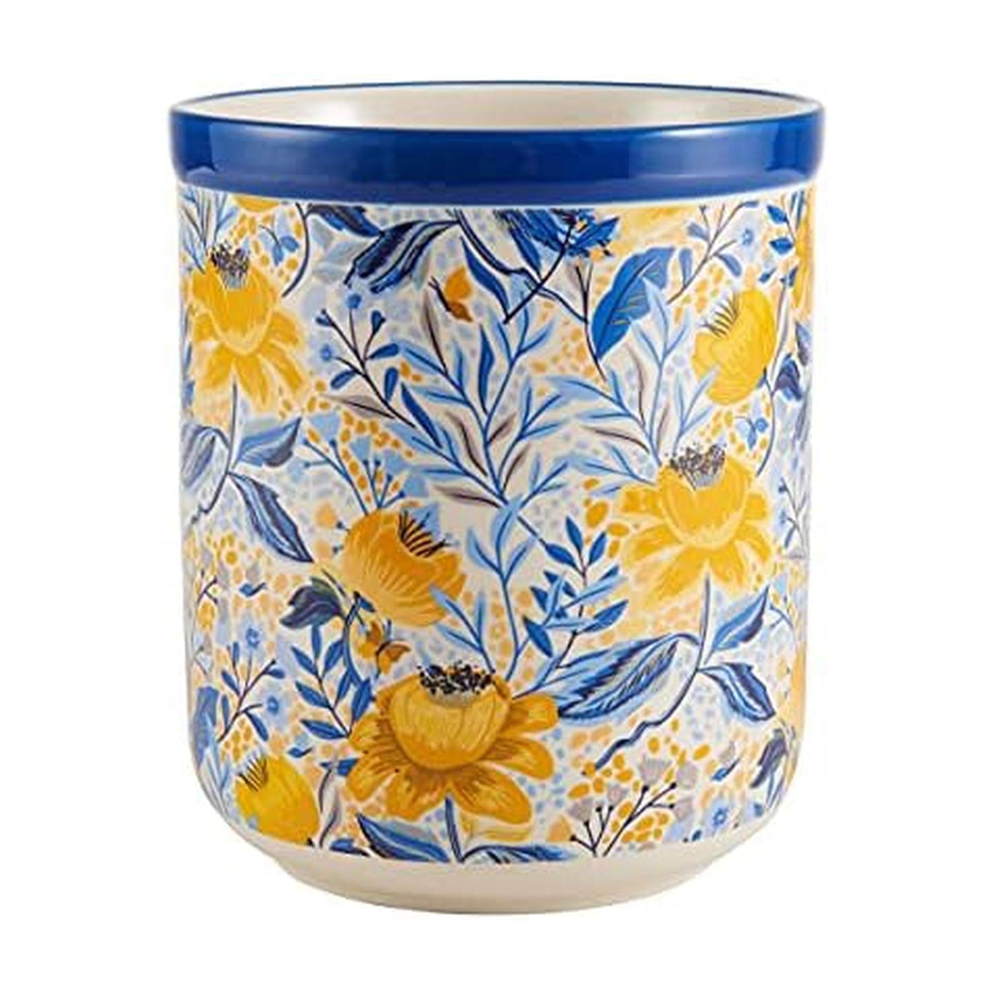 Fitz & Floyd Fitz and Floyd Madeline Utensil Holder Crock, 6.25-Inch, Multicolor