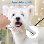 Ciseaux de grooming pour chiens de chat, ciseau de g Rooming pour animaux de compagnie avec embout rond de sécurité, cimiers de grolling pour chats en acier inoxydable (Ciseaux)