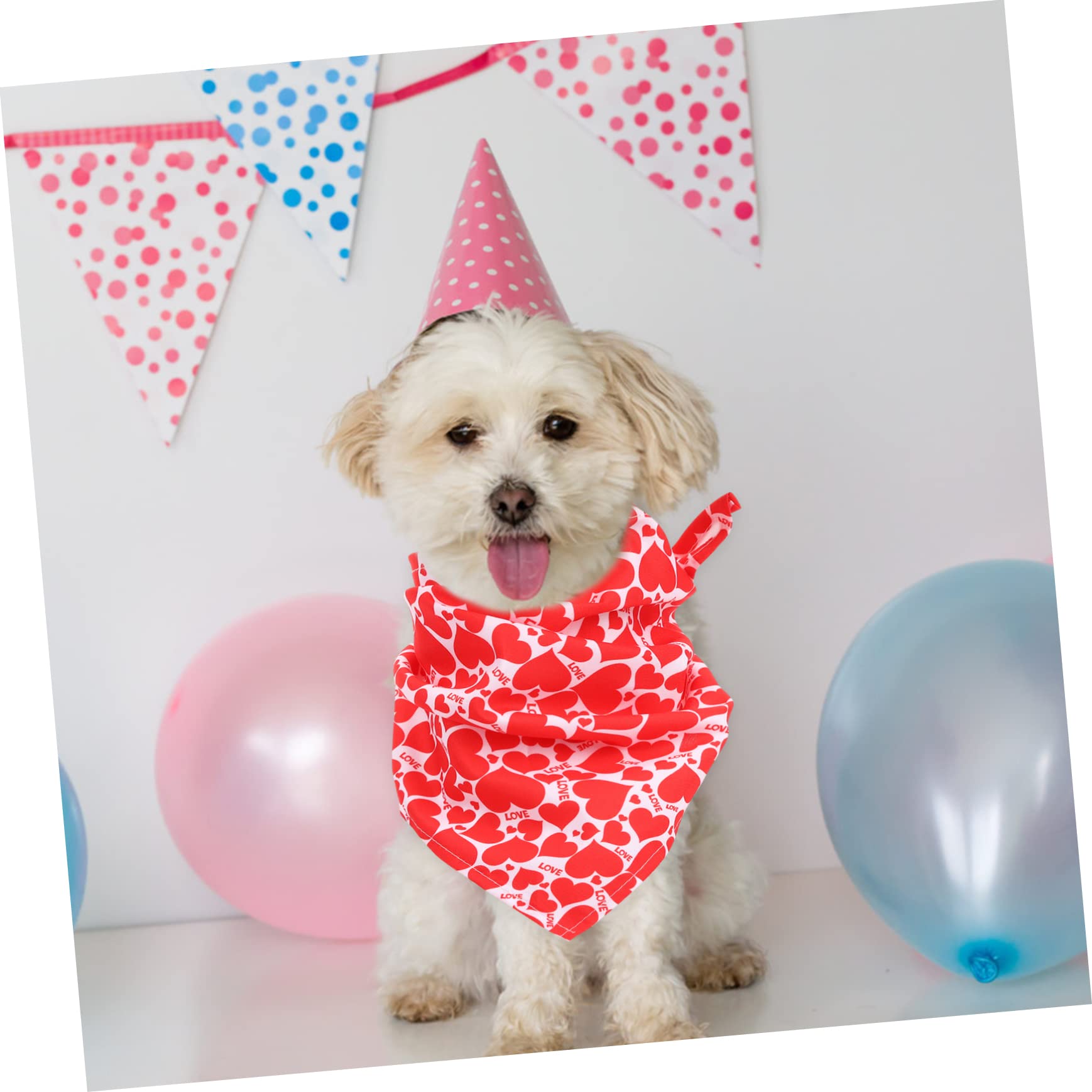 POPETPOP 15pièces Bandanas Triangulaires pour Chiens Foulards De Saint-Valentin Accessoires pour Animaux pour Photos Et Sorties