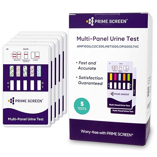 Prime screen [5 pack] 5 panel urine drug test kit (amp, coc, mamp, opi,thc) - wdoa-254