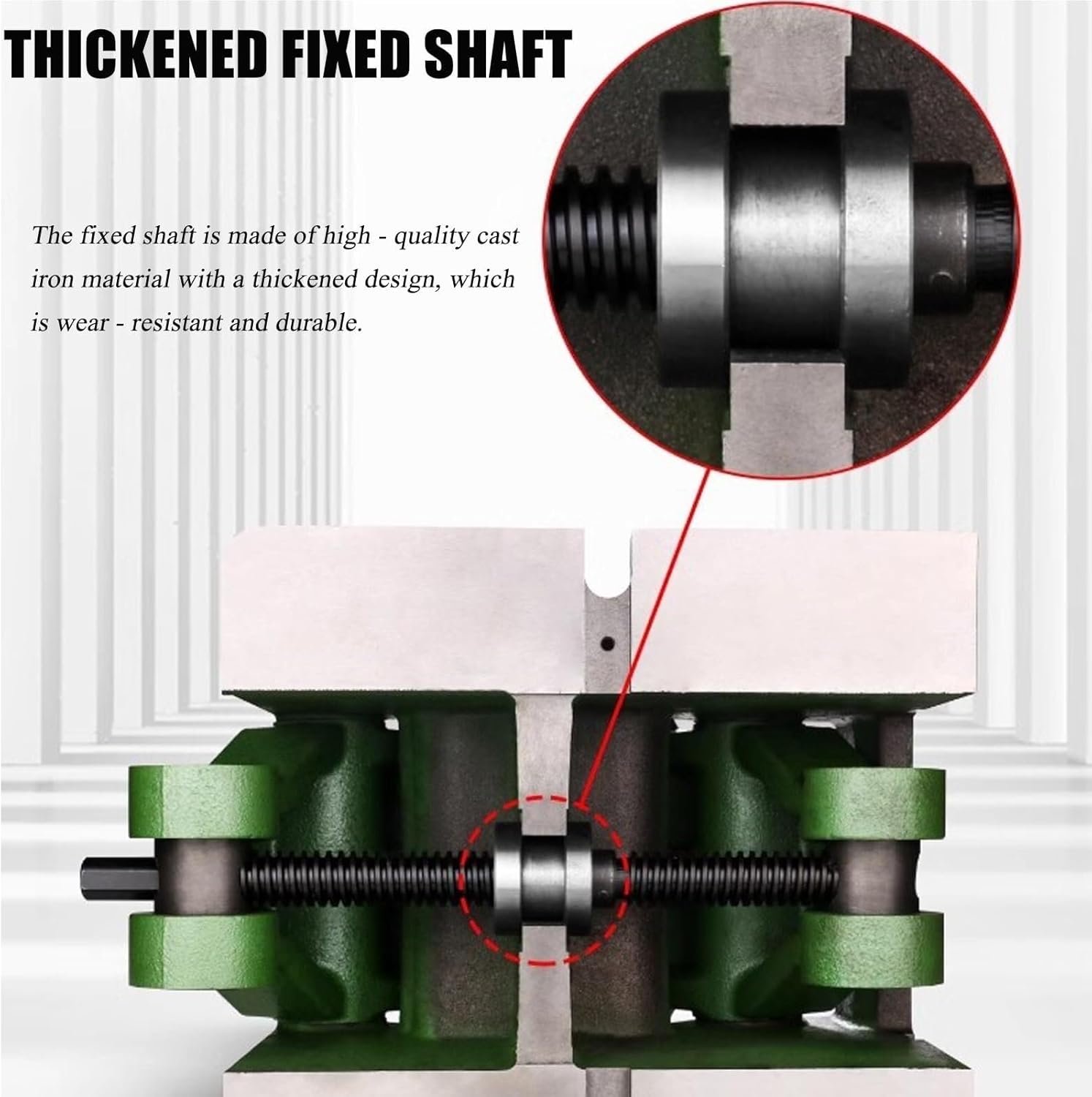 Heavy Duty Pipe Wrench Adjustable 3 Inch Bench Vise with Fixed Bar Ideal for Clamping Round Workpieces Durable Work Suitable for Metalworking Repair and Fabrication