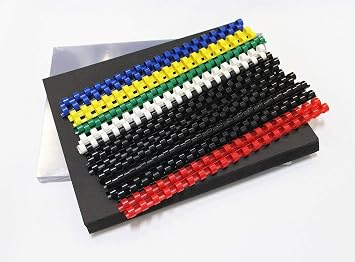 Binditek 120 Pack Binding Covers and Combs kit, Includes 50 Pcs 8mil Clear PVC, 20 Pcs 1/2 Binding Combs, 50 Black Paper Covers, for Letter Size