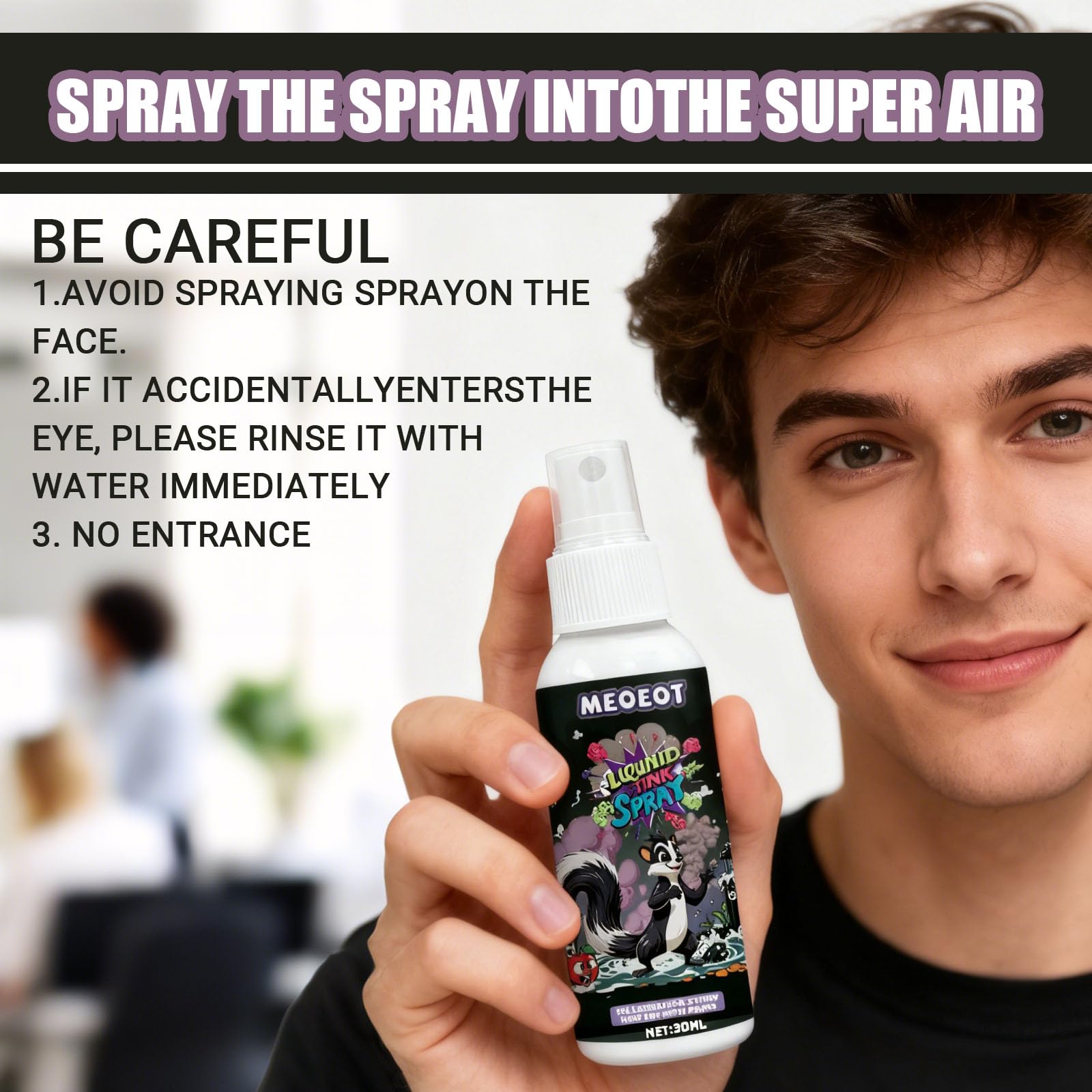 Bardzo silny spray do nieprzyjemnego zapachu, nieprzyjemny zapach w sprayu, śmieszny spray dla dorosłych, straszny zapach w sprayu, 1 sztuka, 30 ml