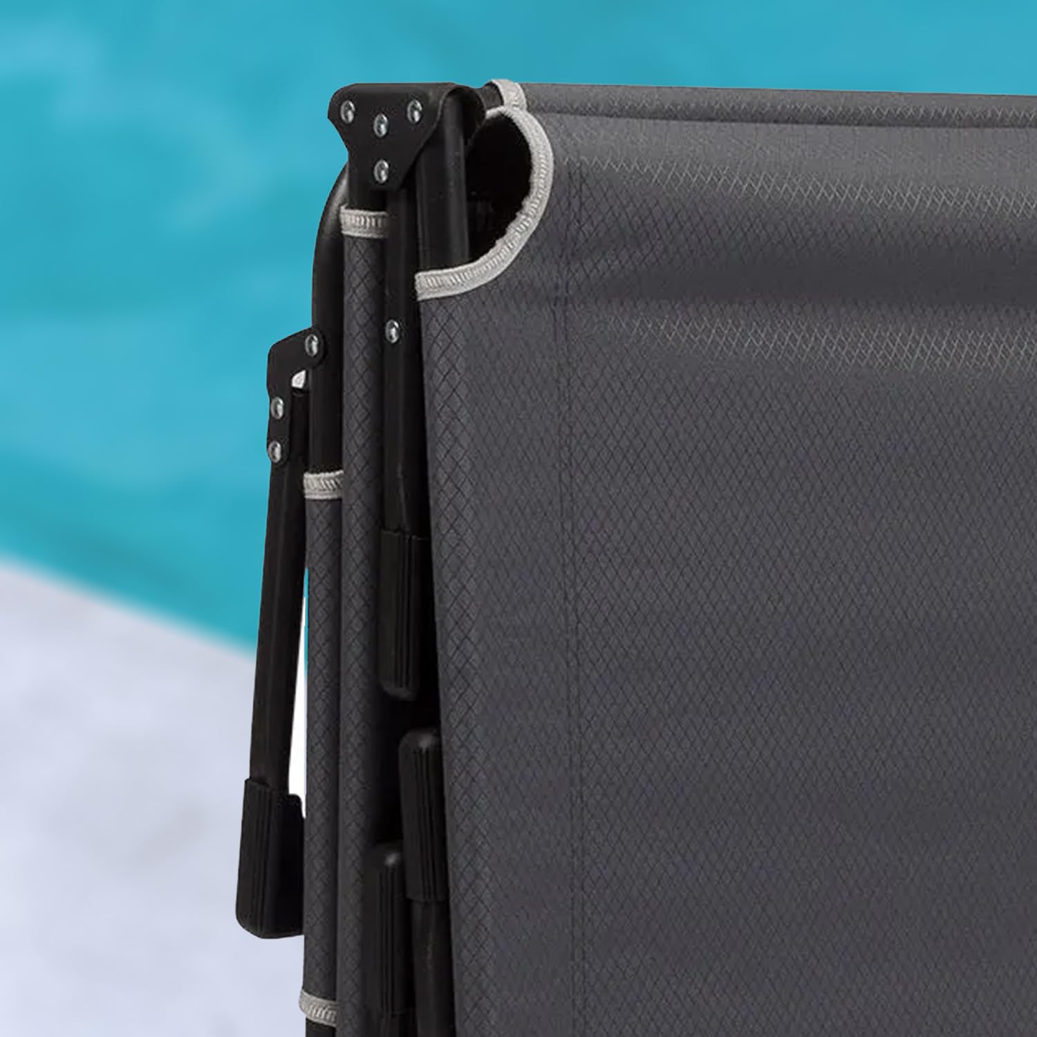 Avilia Lettino Prendisole con schienale e cuscino da Giardino - Sedia Prendisole ergonomica - 173 x 56 cm -Grigio