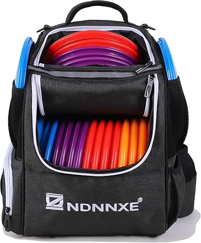 Bolsa de golf de disco, mochila de golf con capacidad de más de 26 discos, bolsas de golf duraderas y ligeras con 8 bolsillos de almacenamiento