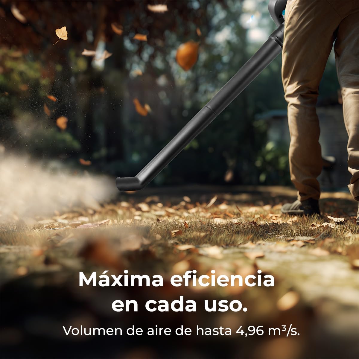 Cecotec Soplador de Hojas con Cable Airforce 720. 700W, Velocidad hasta 190km/h, Volumen hasta 4,96m³/s, Ligero, Versátil, Incluye Accesorios de Boquillas y Tubos Intercambiables, Cable de 3m