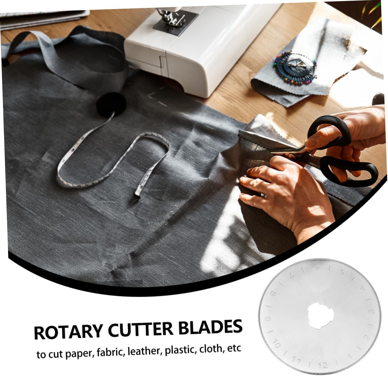 10pcs Rotary Cutter Blades Fabric Cutting Blades for Sewing Machine Accessories Precision Material Cutting for Quilting