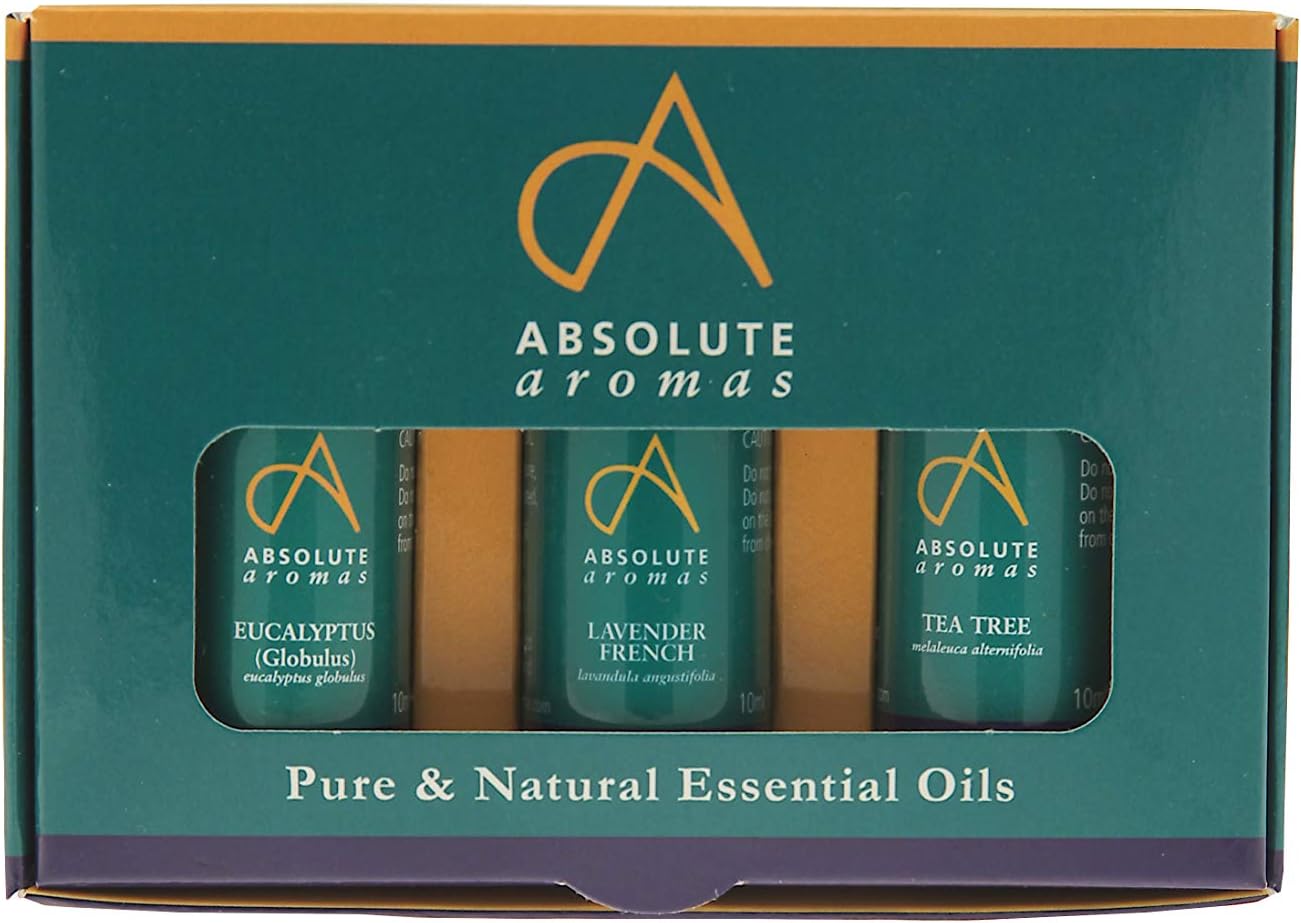 Absolute Aromas Top 3 Essential Oils Pack Set of 3 x 10ml 100 Pure
