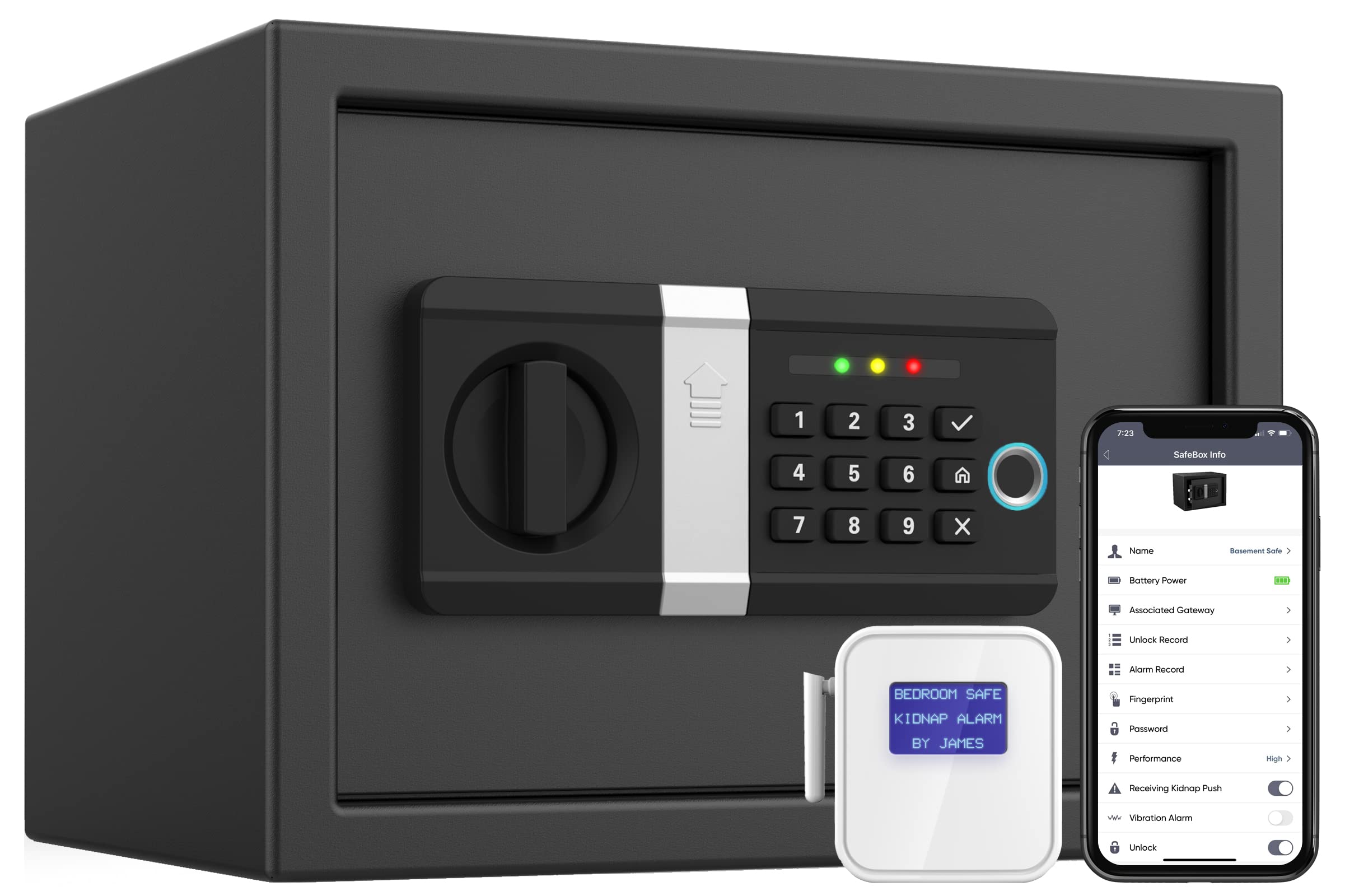 Buy FORFEND Fingerprint Smart Home Safe App Control/Alert WiFi Safe