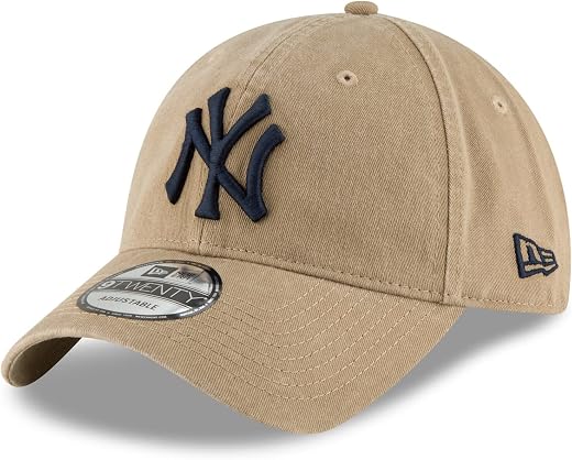 New Era Unisex-Adult MLB Core Classic 9TWENTY Khaki Team Color Home Adjustable Hat Cap One Size Fits All