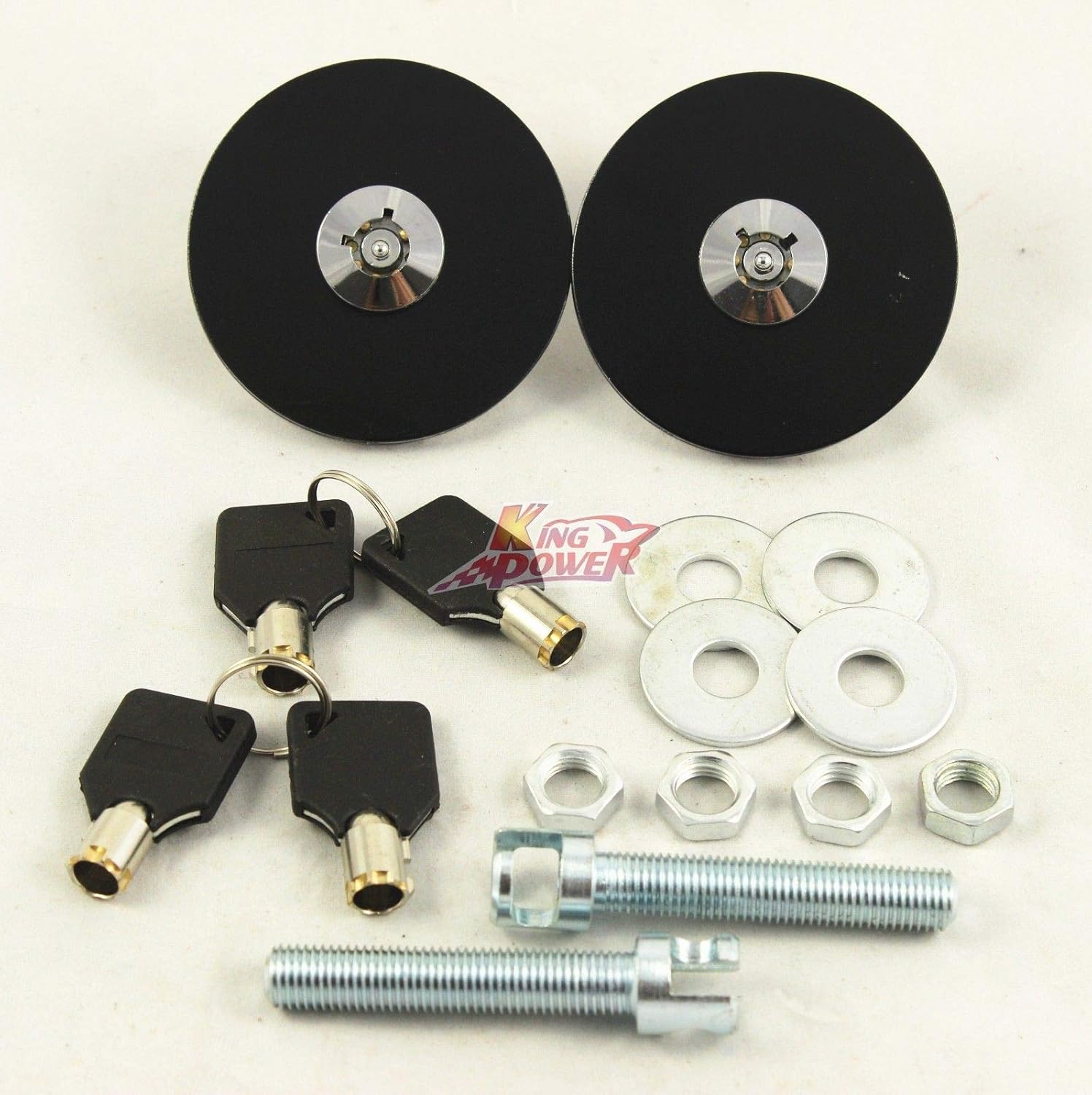 FidgetGear Black Universal Racing Mount JDM Hood Latch Pin Key