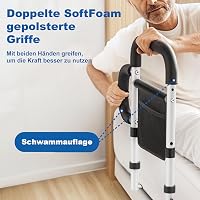 SANEWE Állókerettel Felkeléshez, Ágyhoz Rögzíthető Fogantyú, 160 kg Terhelhetőség, Állítható Magasság 2