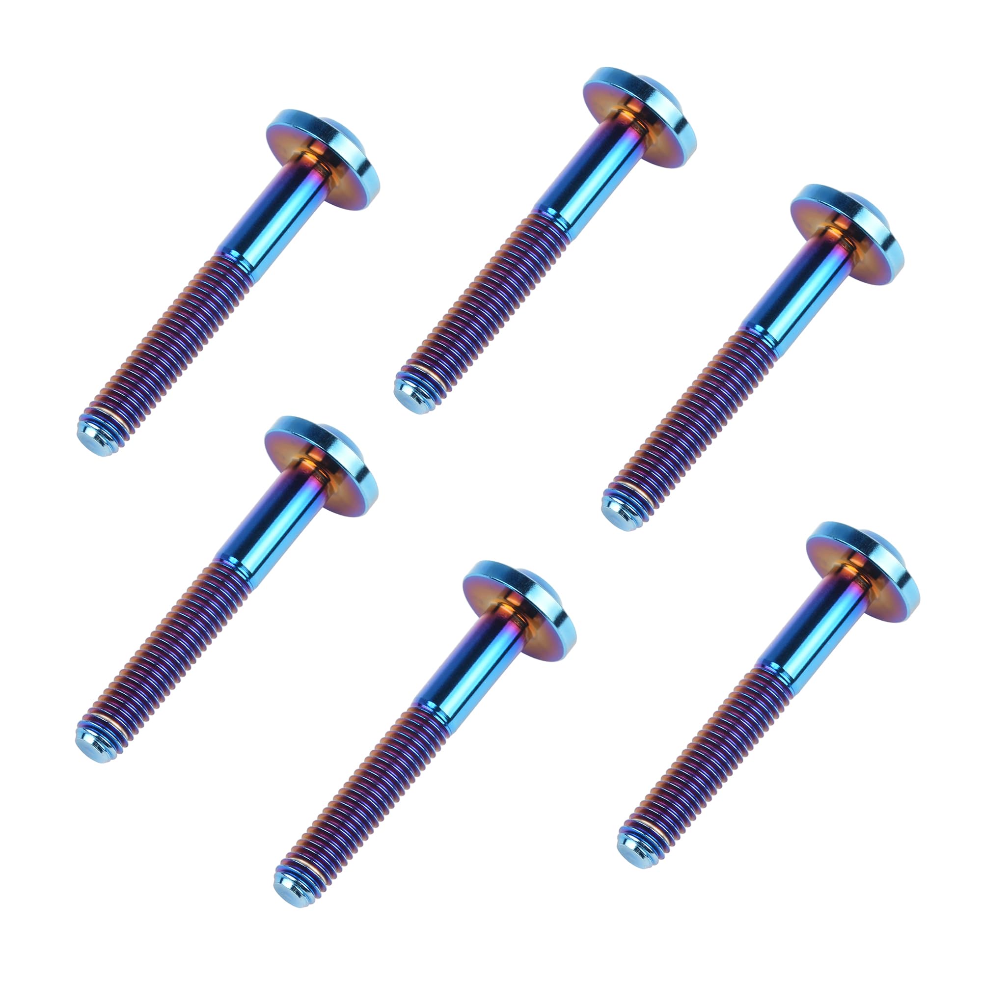 DWAMMEBRS Bolt T25 Torx Screws M5x10 12 15 20 25 30 35mm Corrosion Bolts for Cycling Motorcycle Automotive(Burn Blue,M5x30mm)