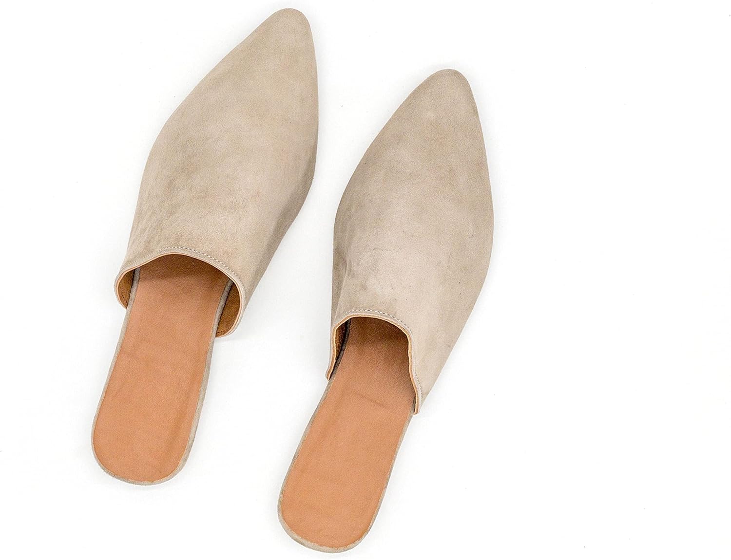 Suede Mule || Leather Mules Shoes for Women || Premium Handmade Babouches || Loafers Women's Mules & Clogs || Womens Babouche Slippers Beige