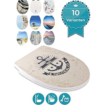 Sitzplatz Wc Sitz Mit Absenkautomatik Gunstig Maritim Dekor