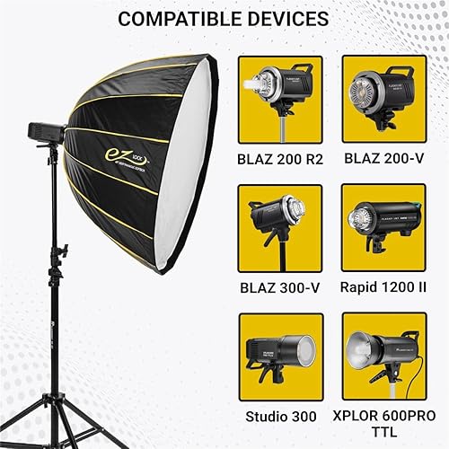 Miniatura 4 de Glow EZ Lock - Caja de luz parabólica de 48 pulgadas de profundidad, caja de luz parabólica de 16 lados que se abre y se cierra al estilo