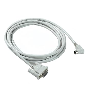 DB9 Programming Cable Compatible for Allen Bradley PLC 1000 1100 1200 1400 1500 Series, for 1761-CBL-PM02 Replacement, Grey