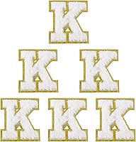 Vista 153 de 6 piezas de parches de letras de chenilla autoadhesivas, parches de letras preppy de 2 pulgadas para bolsos, ropa y sombreros, grandes pegatinas